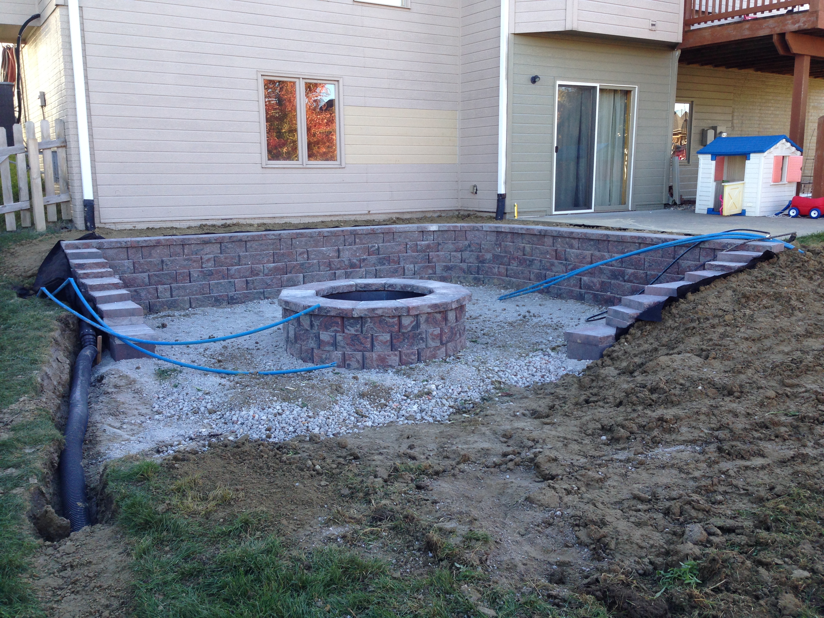 Outdoor Living Omaha Water Drainage Concrete Retaining Wall
