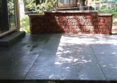 Concrete Patio w/ Free Standing Wall