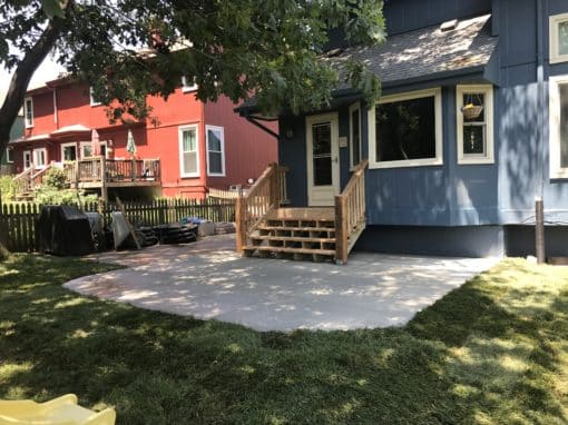 New Concrete Patio, Steps & Deck Removal